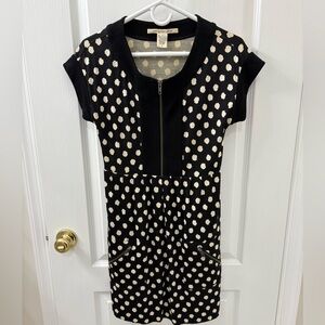 Diane Von Furstenberg Black and White Silk Dress Size 0